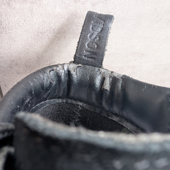 Harley Davidson Women's Black Leather Motorcycle Combat Boots Size 9 Side Zip - Picture 6 of 15